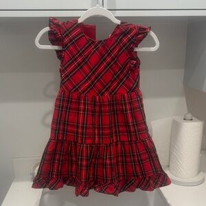 Crewcuts Red Plaid Ruffle Dress